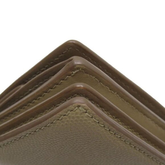 Auth BURBERRY Coin case Card Case beige leather - Picture 6 of 9